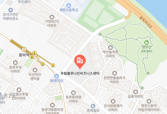 단기렌탈온 회사 위치 지도